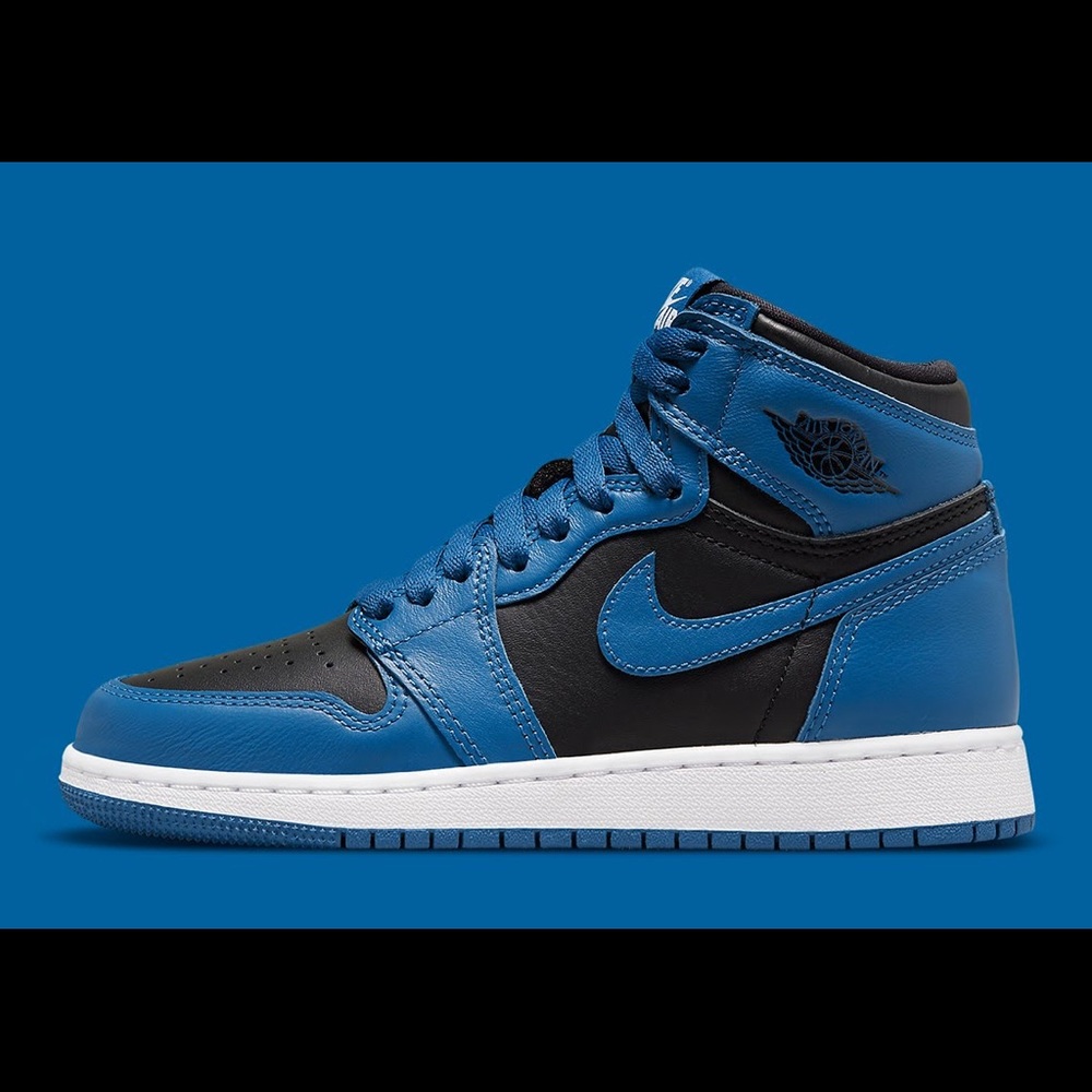 NEW Nike Air Jordan 1 High Dark Marina Royal Blue Black (Size GS 5, 7) AUTHENTIC